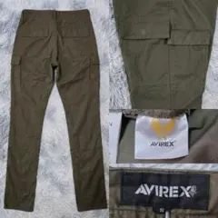 美品 AVIREX 8ポケット ブッシュパンツ ミリタリー S カーキ