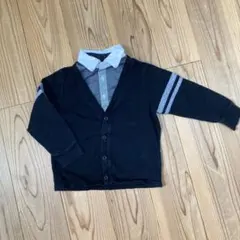 コムサイズム　100A  シャツあり風カーディガン