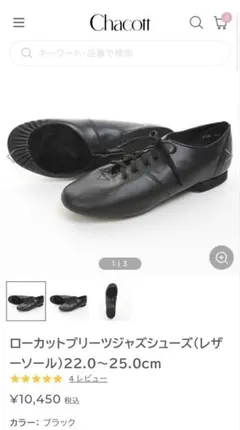 ★超美品★CATWORTH バレエシューズ スタータップ ブラック 24.5㎝ ☆超美品☆CATWORTH バレエシューズ スタータップ ブラック 24.5