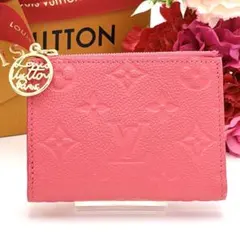 【極美品✨】ルイヴィトン アンプラント リサ モノグラム 二つ折り財布 ピンク