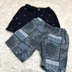 ブランシェス【100】ボーイズハーフパンツ2枚セット まとめ売り 男の子 キッズ