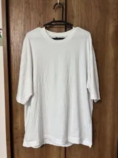 ZARA ホワイト クルーネック Tシャツ Lサイズ