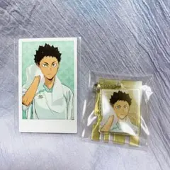 極楽湯 ハイキュー‼︎ コラボ アクリルキーホルダー ポラショット 岩泉2点セット
