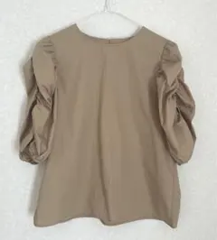 greenlabelrelaxingシャーリング スリーブブラウスウォッシャブル