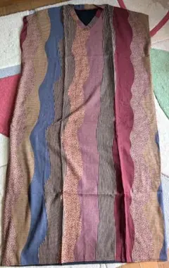 【新品】エスニック 和柄 マキシ丈 オーバーサイズ ワンピース Fサイズ