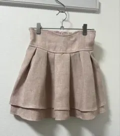 ミシェルマカロン 美脚スカート ツイードピンク Fサイズ