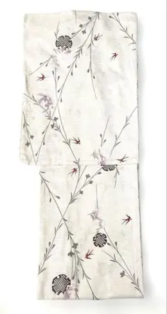 □古典高級しじら織り夏着物&浴衣□新品未使用 呉服店購入浴衣 綿麻 最
