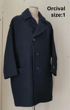 オーシバル メルトン ウール コート ドロップショルダー オーバーサイズ 1