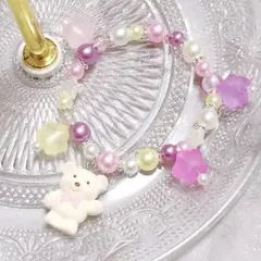 ⭐︎Dreamy White Bearブレスレット⭐︎ ハンドメイド