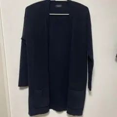 ZARA MAN ネイビー リブ編みカーディガン S