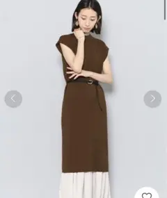 【 Sense of Place 】ハイネックニットワンピース ノースリーブ