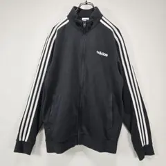adidas　フルジップ　スウェット　トレーナー　M　ワンポイント　ロゴ　古着