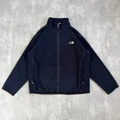 ザ・ノースフェイス フリースジャケット スクエアロゴ刺繍 ネイビー XLサイズ