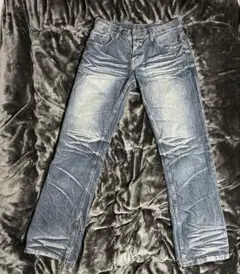 archive grunge damage flare denim