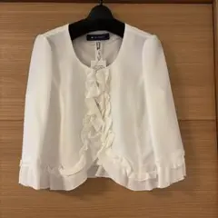 新品 M'S GRACY ネックフリル ジップアップ ジャケット ブルゾン