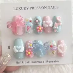 現品【№98】キッズネイル 個性派 派手 猫 12本セット Lサイズ - メルカリ