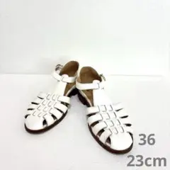 美品 PASCUCCI グルカサンダル　ホワイト　白　23cm 36のサムネイル