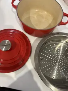 ★LECREUSET♬20cm両手鍋★used美品 LE CREUSET 両手鍋 20cm 赤 - メルカリ