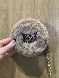 PARADE ファー丸型ポーチ ベージュ