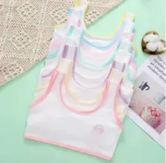 新品3枚セット 12から15歳ガールズ ハーフトップ ブラジャー 綿 肌触り良い