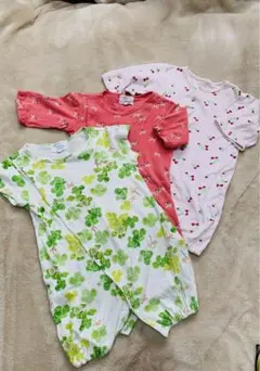 ハッカベビー ロンパース 2wayオール ３点セット