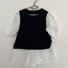 美品 GU ジーユー コンビネーションチュニック Sサイズ