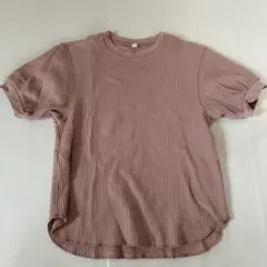 ✨UNIQLO✨半袖ワッフルTシャツ サーモンピンク　Sサイズ