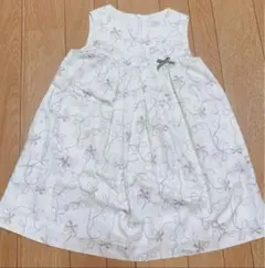 タルティーヌエショコラ　リボン総柄ワンピース　べべ　100 検索　95 90