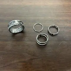 メンズ リング 4点セット