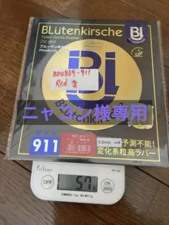 ニャコン様専用　ブルーテンキルチェKKT911 幻　変化系粒高ラバー赤2枚セット