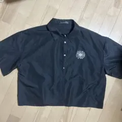 クロップドシャツ 花刺繍