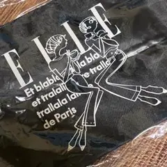 ELLE ミニ トートバッグ 黒 ランチ バック ナイロンのサムネイル