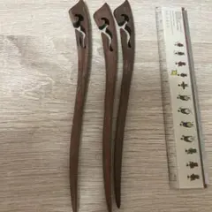木製　かんざし3本セット
