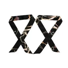 送料無料S45 スカーフ バッグ用スカーフ 細スカーフ ハンドルスカーフ 2枚組