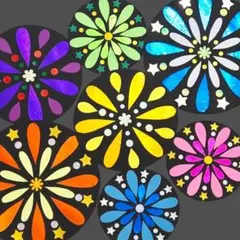 花火✨️３サイズ　7枚セット 夏　保育園 施設 キラキラ ホログラム 掲示板のサムネイル