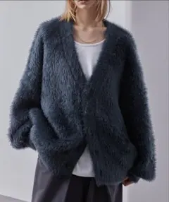 loose ボリュームスリーブオーバーニットカーディガン