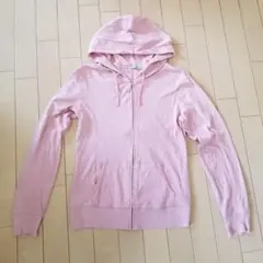 ジーユー GU パーカー 長袖 フード ピンク 薄め生地