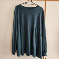 大きいサイズ トップス2XL ダークグリーン 深緑