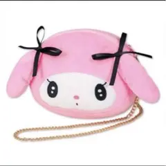 [新品]マイメロディぬいぐるみポシェットチェーンショルダーバッグ◆アベイルピンク