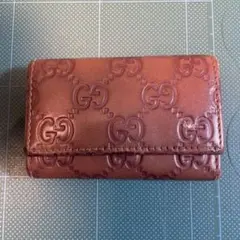 ☆開店セール☆ 使用数日 美品 グッチ レザー×バンブー×GG キーケース