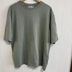UNIQLO エアリズム コットンオーバーサイズTシャツ 5分袖XXL グリーン