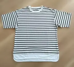 グローバルワーク 半袖Tシャツ サイズ150 レイヤード　ボーダーのサムネイル