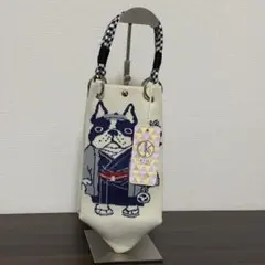 D.KELLY フレンチブルドッグ 派雨亭 和柄 ニットバッグ　犬　ペット　新品のサムネイル