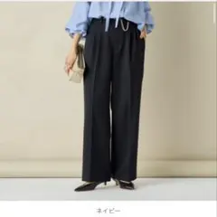 ウォッシャブルシャークツータックワイドパンツ