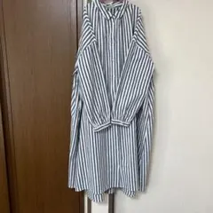 サマンサモスモス　ストライプ ロングシャツワンピース