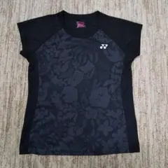 YONEX フラワーパターン Tシャツ Mサイズ ブラック