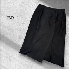 J&R スカート　スエード調　黒　スリット　大人女子　おしゃれ　オフィス　Sのサムネイル