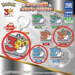 ポケモン 30周年 メタルチャームマスコット　3種セット