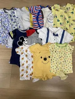 ベビー ロンパース 12点まとめ売り 70～80 おまけ付 新生児 1～3ヶ月