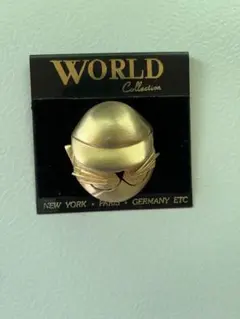WORLD Collection 猫モチーフ ブローチ ゴールドカラー